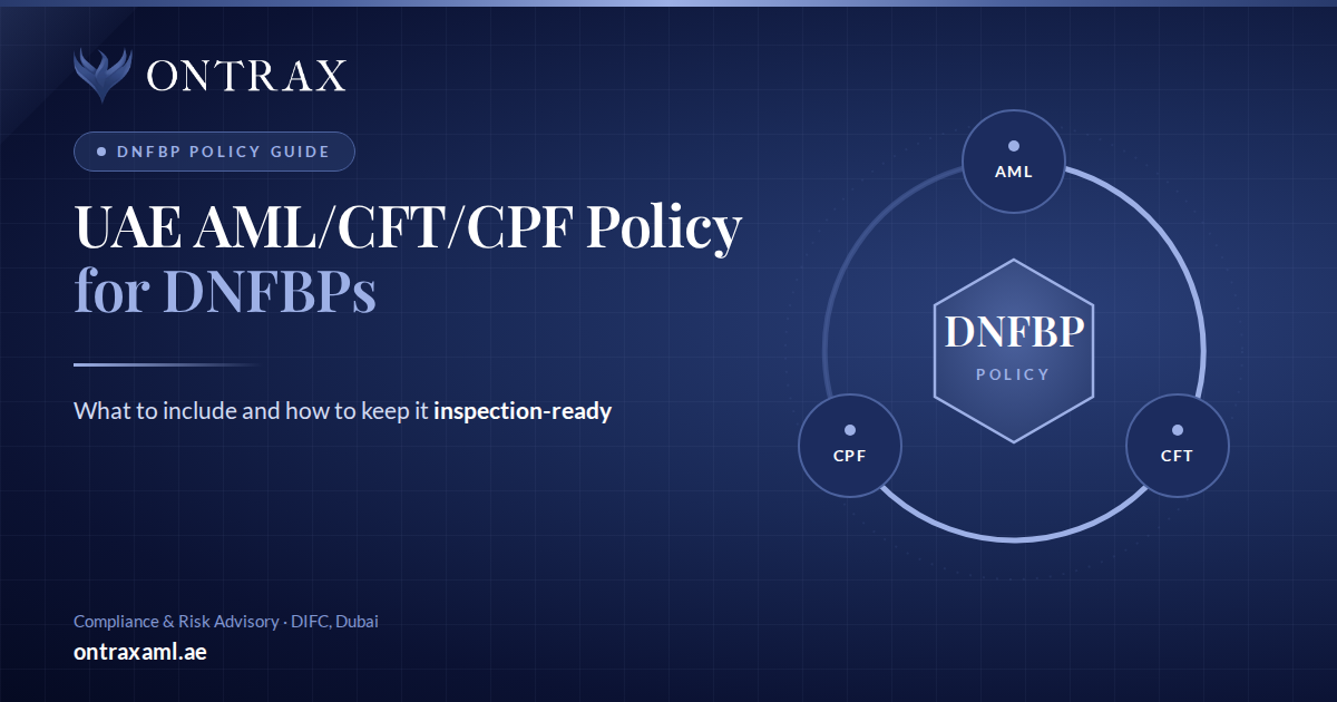 UAE AML/CFT/CPF Policy for DNFBPs: What to Include and How to Keep It Inspection-Ready 8 aml policy requirements uae